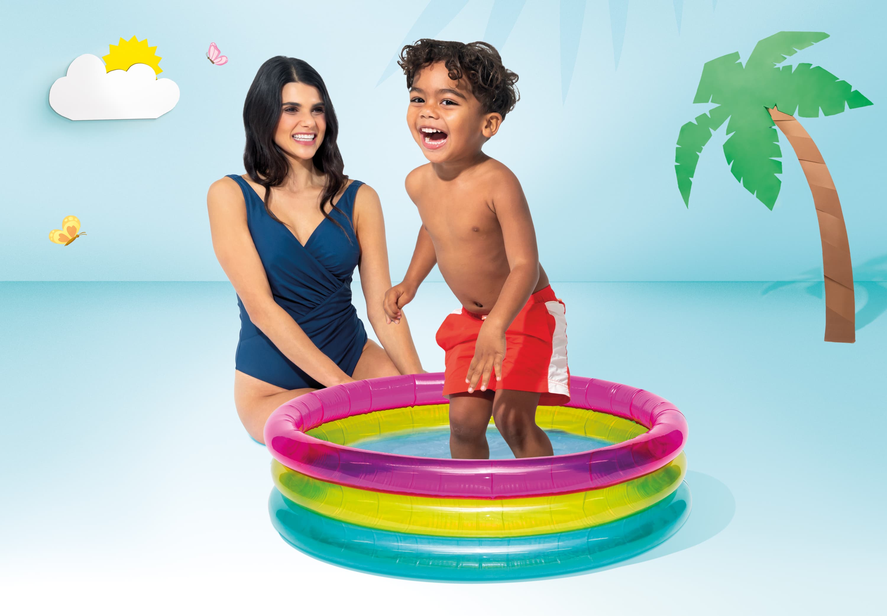 Piscina Inflável Arco-Íris 63L, foto 3